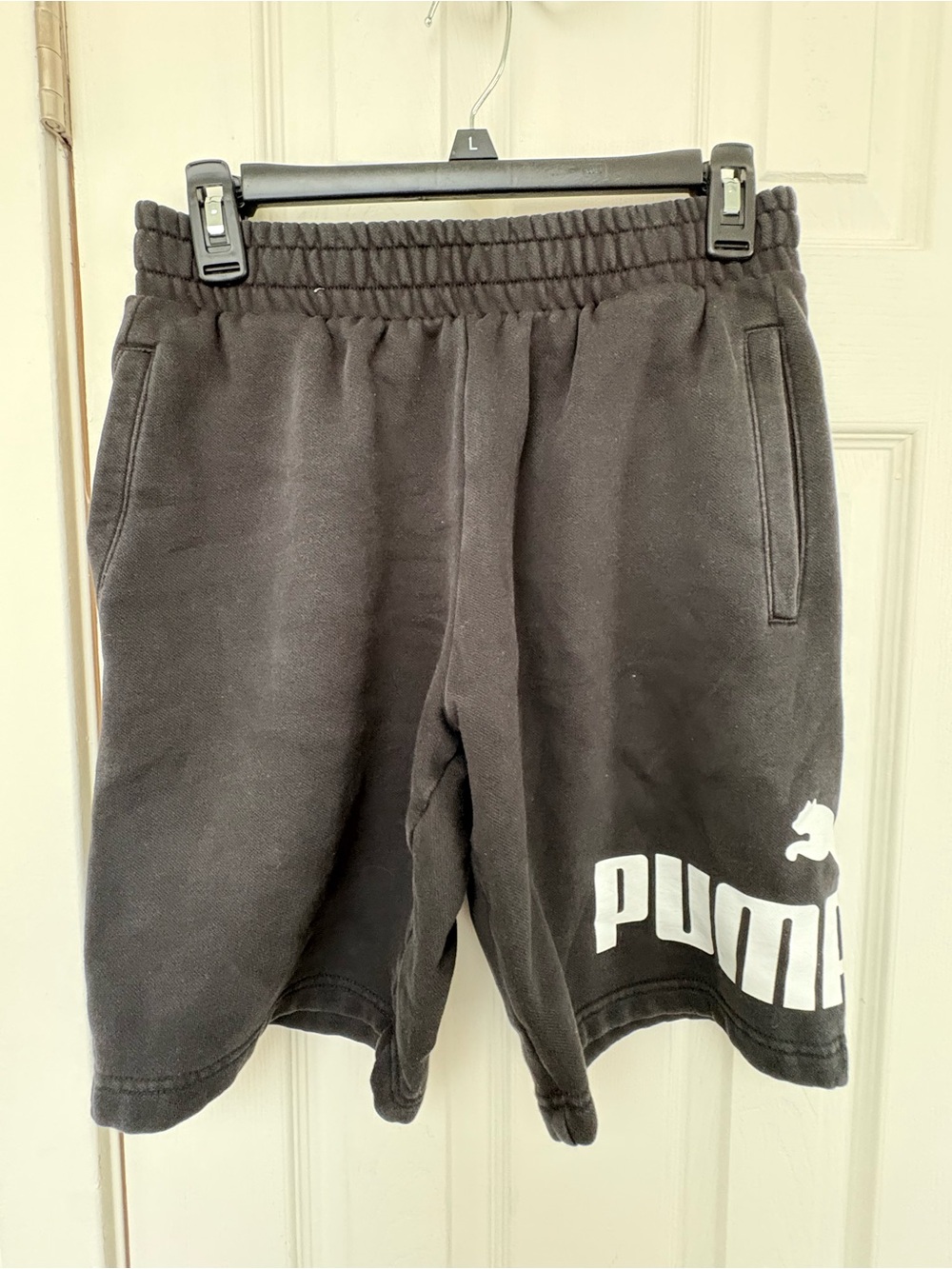 Puma Black Men's Athletic Logo Shorts